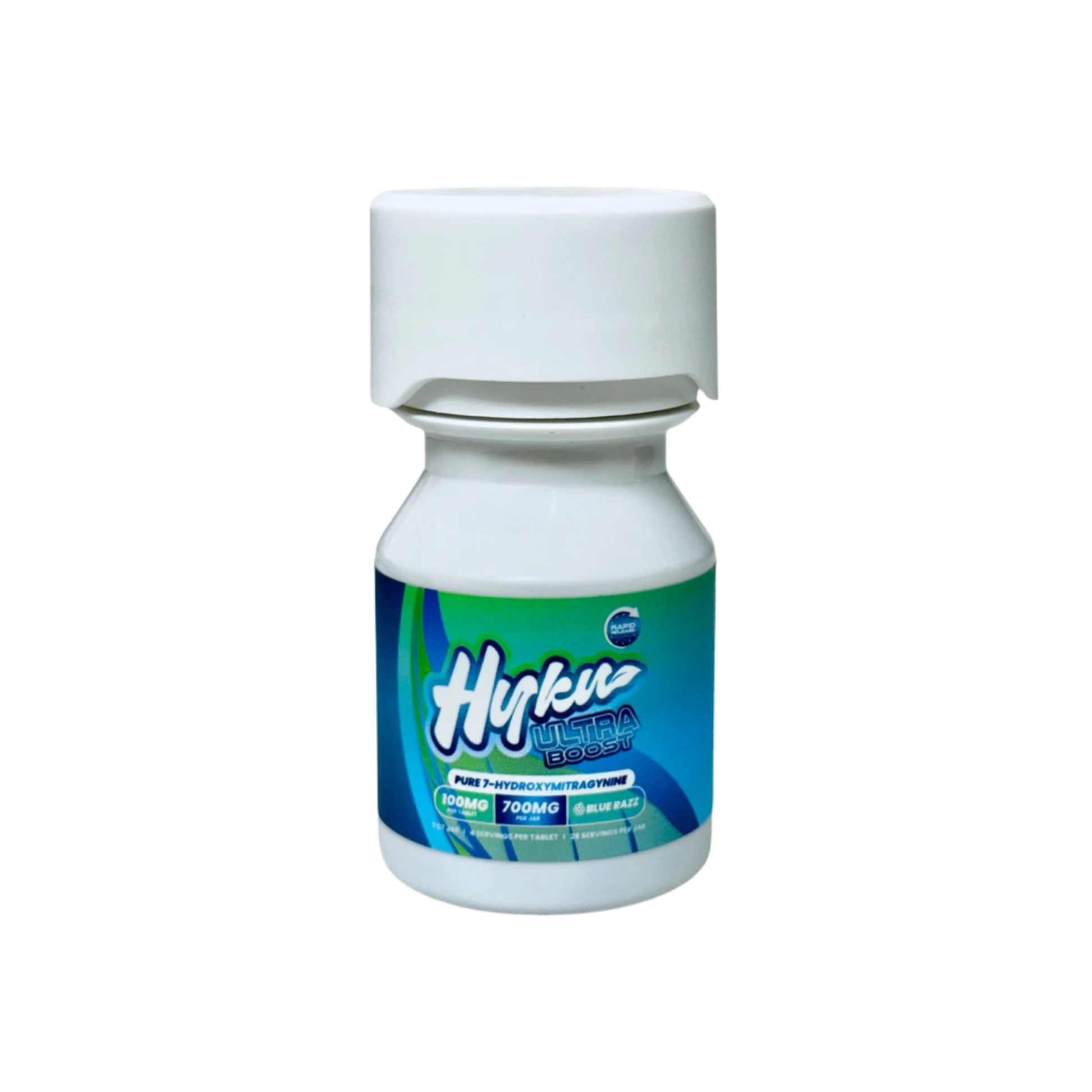 Hyku 7ct 7OH TABS Blue Razz 100mg Per Tablet - Seven Tech