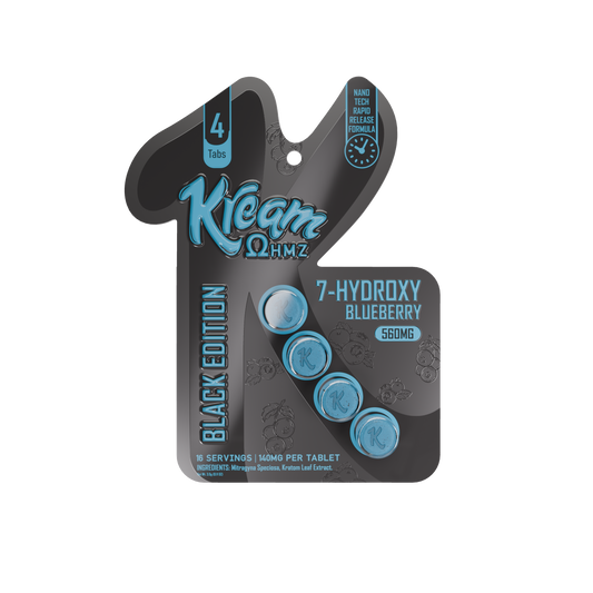 KREAM OHMZ 7-HYDROXY BLACK EDITION 4CT 140Mg PER TABLET - BLUEBERRY