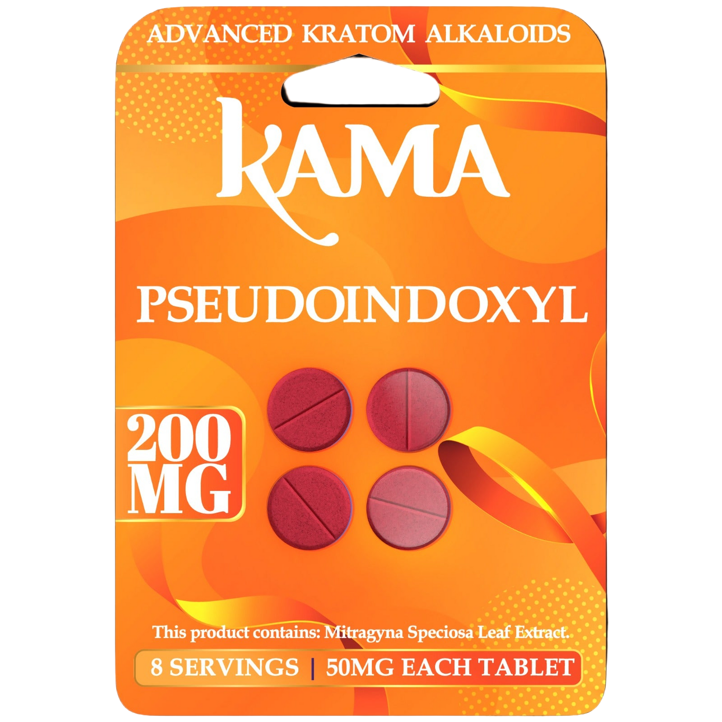 KAMA 4ct Psuedoindoxyl Tabs Unflavored 50mg per Tablet