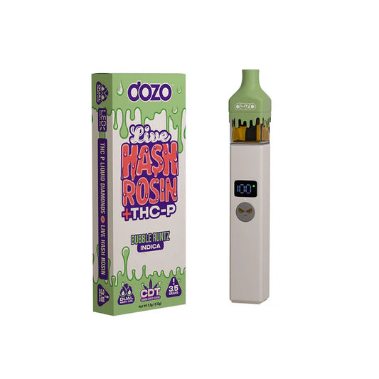 DOZO - LIVE HASH ROSIN + THC-P DIAMONDS 3.5G DISPOSABLES - BUBBLE RUNTZ - INDICA