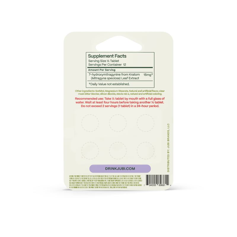 Jubi 6ct 7OH Chewable Tabs Grape 30mg per Tablet