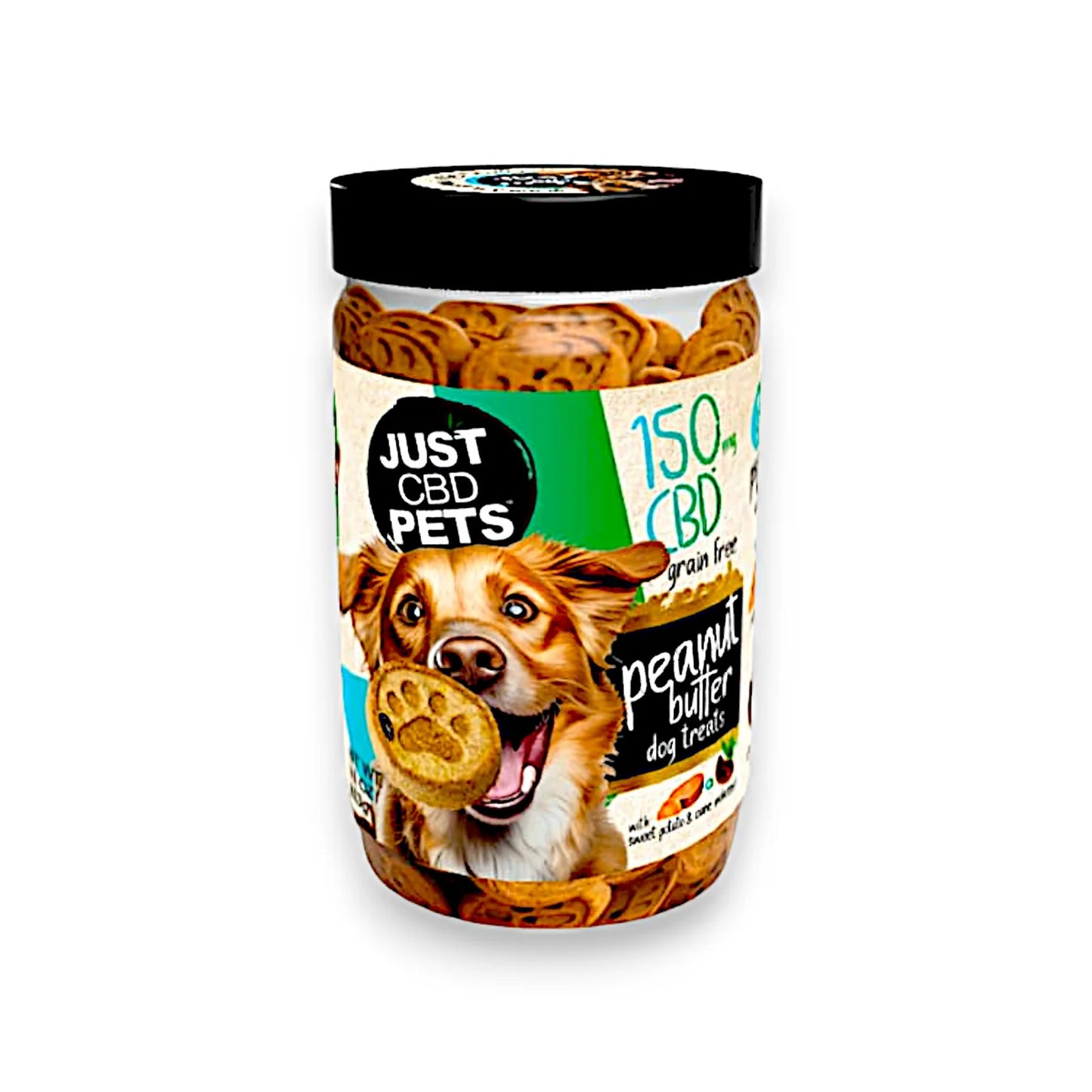 JUST PETS CBD ORGANIC DOG TREATS 150MG - PEANUT BUTTER FLAVOR