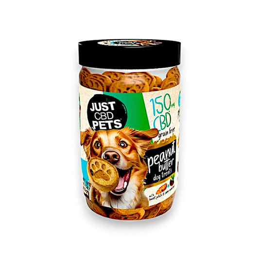JUST PETS CBD ORGANIC DOG TREATS 150MG - PEANUT BUTTER FLAVOR