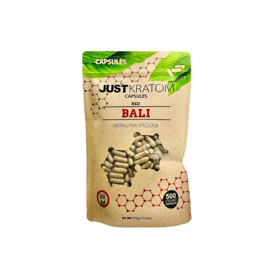 JUST KRATOM CAPSULES 500CT - BALI RED VEIN