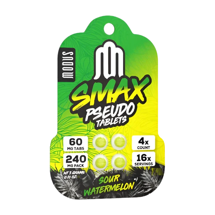 Modus Smax 4ct Pseudo Sour Watermelon 60mg per Tablet – Seven Tech