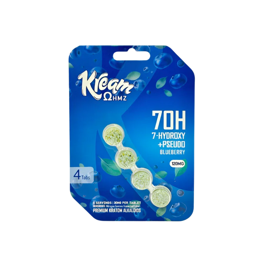 🎁 Kream 4ct 7OH + Psuedo Blueberry Chewable Tabs 30mg per Tablet (100% off)