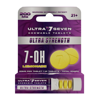 Ultra Seven 10ct 7OH Tabs Ultra Strength Lemonade 20mg Per Tablet - Seven Tech