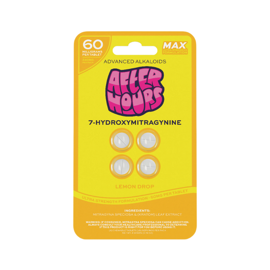 After Hours 4ct 7OH Chewable Tabs Lemon Drop 60mg per Tablet