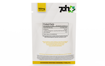 7 OH PLUS - MIT80 80% Kratom ExtractChewable Tabs 150mg per Tablet
