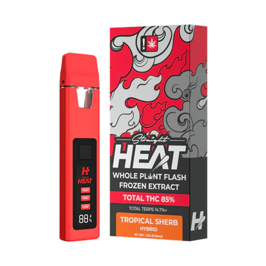 STRAIGHT HEAT WHOLE PLANT FLASH FROZEN EXTRACT 1G DISPOSABLE – TROPICAL SHERB HYBRID - Seven Tech