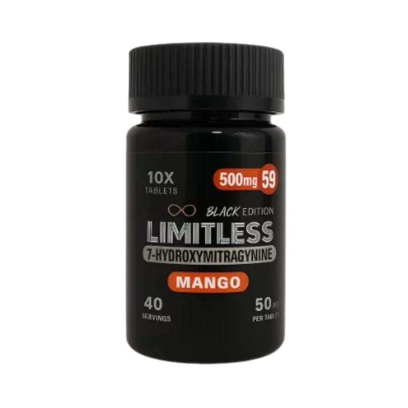 LIMITLESS BLACK EDITION 7-HYDROXYMITRAGYNINE TABLETS 10CT 50MG PER TABLET