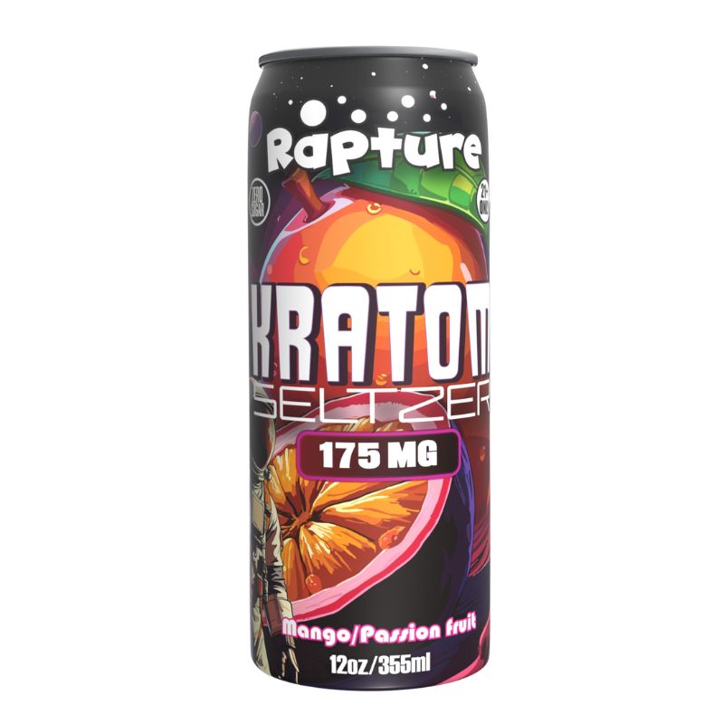 Rapture Zero Sugar Kratom 175mg MIT Seltzer 12oz