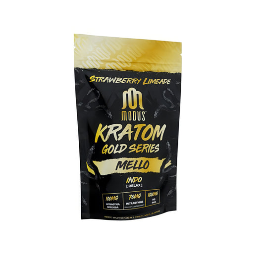 MODUS KRATOM GOLD SERIES GUMMIES 1000MG 10CT MELLO INDO (RELAX) - STRAWBERRY LIMEADE