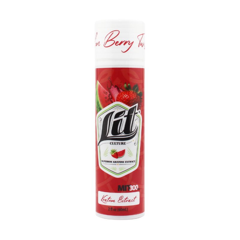 Lit Culture Superior Kratom Extract Liquid MIT Shots 300mg 60ml - Melon Berry Twist