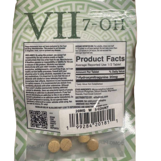 VII 5ct 7OH White Mint Mini Tabs 20mg per Tablet