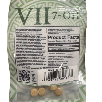 VII 5ct 7OH White Mint Mini Tabs 20mg per Tablet
