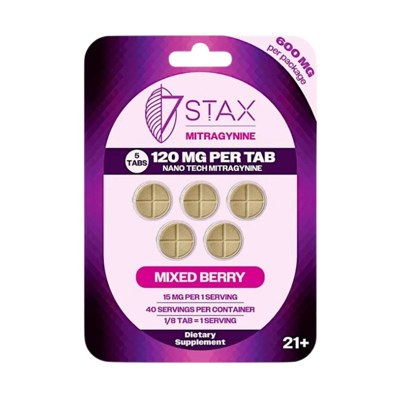 7Stax Nano Tech Mitragynine Tablets 5ct 120mg Per Tablet