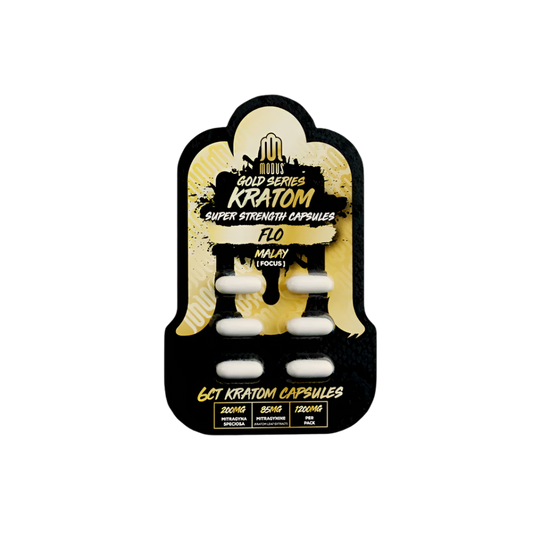 MODUS KRATOM GOLD SERIES SUPER STRENGTH CAPSULES 1200MG 6CT - FLO MALAY (FOCUS) - Seven Tech