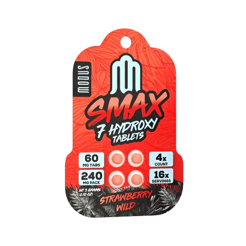 Modus Smax 4ct 7OH Strawberry Wild 60mg Per Tablet - Seven Tech