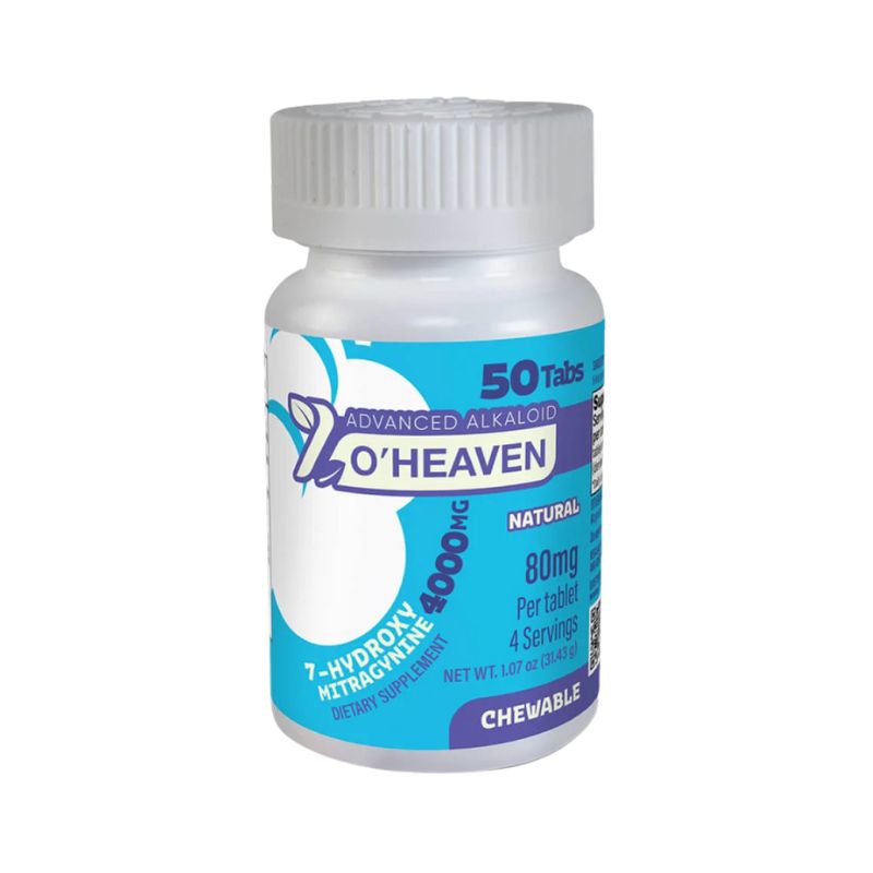 7 O'heaven 7-Hydroxymitragynine Chewable Tablets 50ct 80mg Per Tablet