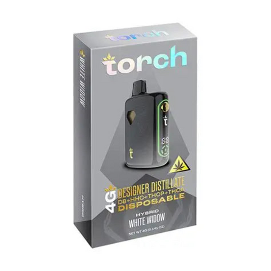 TORCH DESIGNER DISTILLATE 4G DISPOSABLE - WHITE WIDOW HYBRID