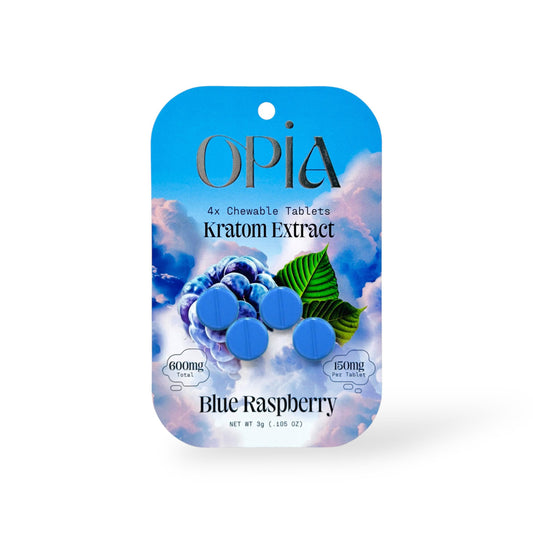 OPIA KRATOM EXTRACT TABLETS 150MG 4CT - BLUE RASPBERRY