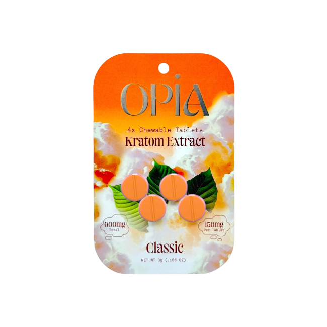 OPIA KRATOM EXTRACT CHEWABLE TABLETS 150MG PER TABLET – CLASSIC