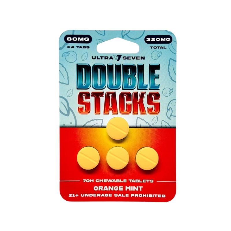 Ultra Seven Double Stacks 7-Hydroxymitragynine Chewable Tab 4ct 80mg Per Tablet