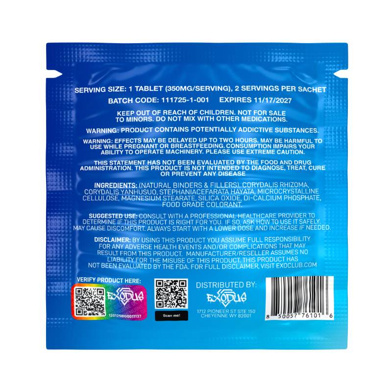 Ketty TranQuil Tablets 2ct – 350mg Corydalis Extract Per Tablet