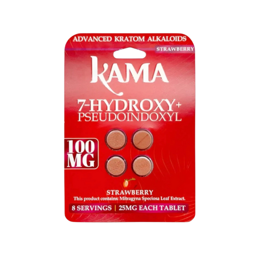 KAMA 4ct 7OH + Psuedoindoxyl Tabs Strawberry 25mg per Tablet - Seven Tech