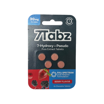 7Tabz Pseudo 4ct Chewable Tabs Berry 20mg Per Tablets - Seven Tech