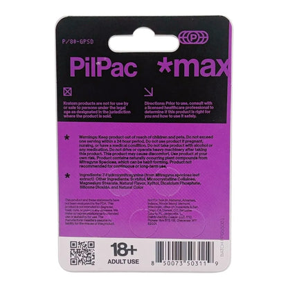 PILPAC *MAX DESIGNER ALKALOIDS MAXIMUM STRENGTH 7- HYDROXY CHEWABLE TABLETS 80MG 5CT - GRAPE SODA