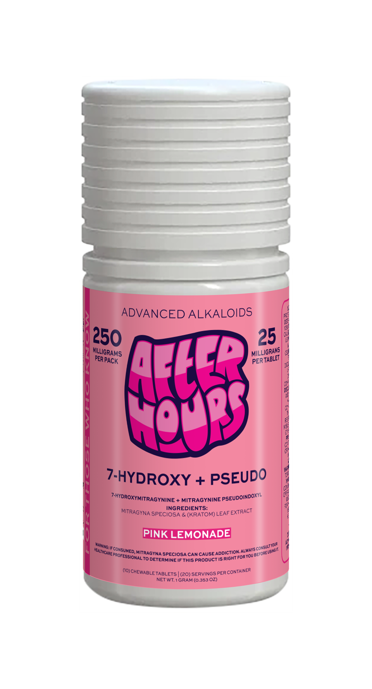 After Hours 10ct 7OH Chewable Tabs Pink Lemonade 24mg per Tablet