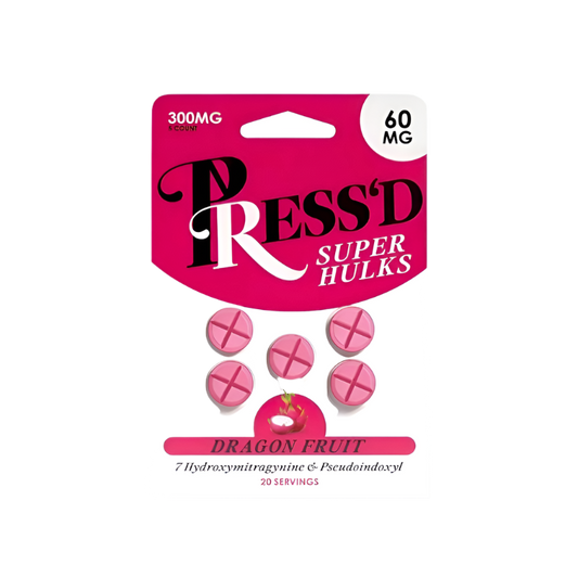 Press'D 5ct 7OH Tabs Super Hulks Dragon Fruit 60mg per Tablet