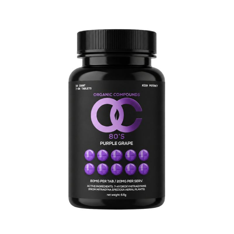 Organic Compounds 7-Hydroxymitragynine Tablets 10ct 80mg Per Tablet
