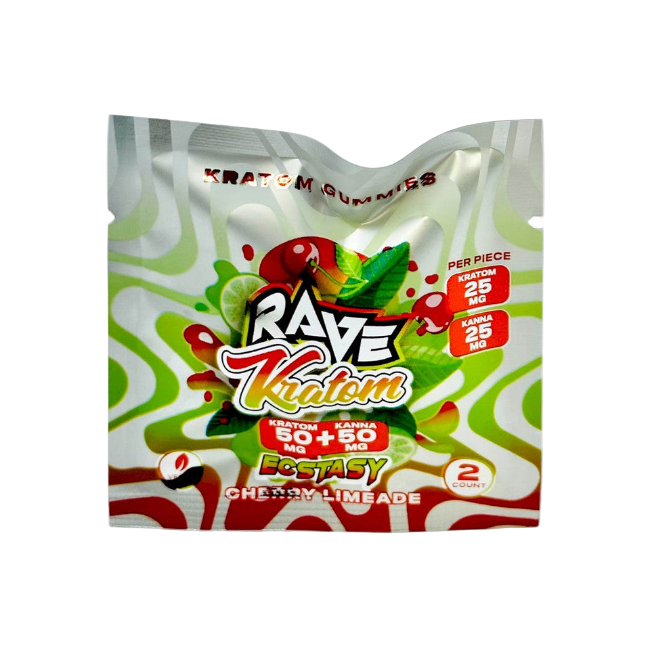 RAVE KRATOM GUMMIES 2CT - CHERRY LIMEADE (KRATOM 50MG + KANNA 50MG)