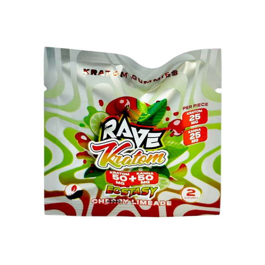 RAVE KRATOM GUMMIES 2CT - CHERRY LIMEADE (KRATOM 50MG + KANNA 50MG)