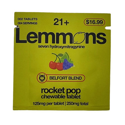 Lemmons 7-Hydroxymitragynine Chewable Tablets 2ct 125mg Per Tablet