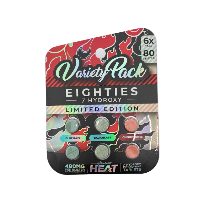 Straight Heat 6ct 7OH Chewable Tabs Limited Edition Variety Pack 80mg Per Tablets - Seven Tech