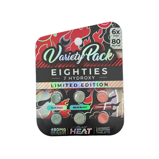 Straight Heat 6ct 7OH Chewable Tabs Limited Edition Variety Pack 80mg Per Tablets - Seven Tech