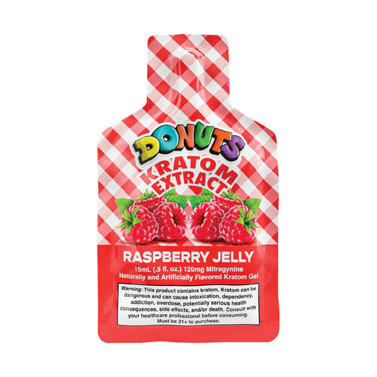 DONUTS KRATOM EXTRACT GEL 15ML 120MG - RASPBERRY JELLY
