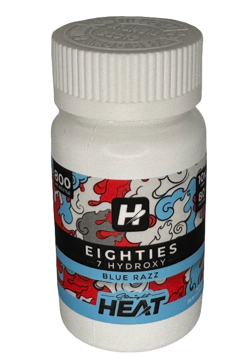 Straight Heat 10ct 7OH Eighties Tab Blue Razz 80mg per Tablet