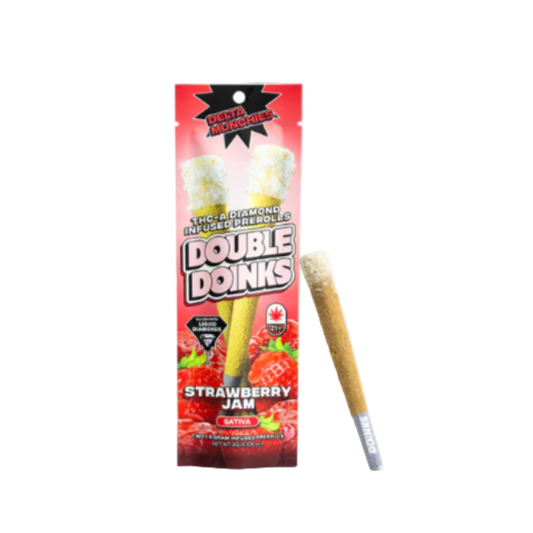 DELTA MUNCHIES DOUBLE DOINKS – STRAWBERRY JAM SATIVA
