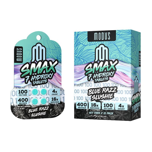 MODUS SMAX 7-HYDROXY TABLETS 100MG 4CT - BLUE RAZZ SLUSHIE