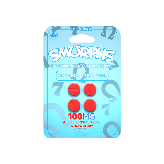 Smurph's 4ct 7OH Tabs Strawberry 25mg Tablets