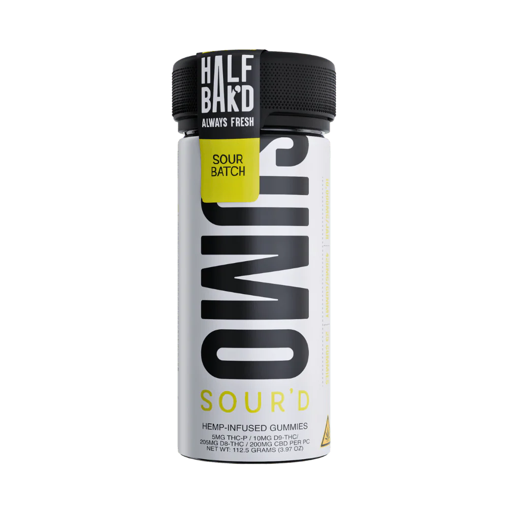 HALF BAK'D D9 SUMO SOUR'D 25CT 420MG PER GUMMY - SOUR BATCH - Seven Tech