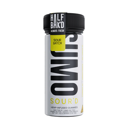 HALF BAK'D D9 SUMO SOUR'D 25CT 420MG PER GUMMY - SOUR BATCH - Seven Tech