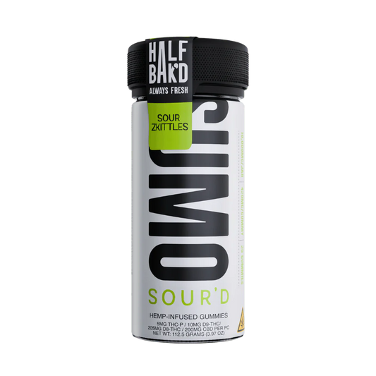HALF BAK'D D9 SUMO SOUR'D 25CT 420MG PER GUMMY - SOUR ZKITTLES - Seven Tech