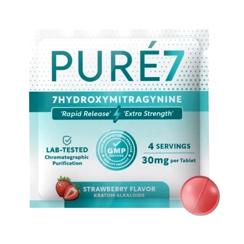 Pure7 7-Hydroxymitragynine Rapid Release Extra Strength 30mg Per Tablet