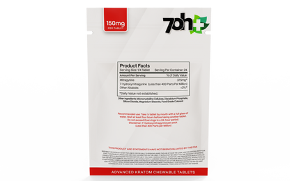 7 OH PLUS - MIT80 80% Kratom ExtractChewable Tabs 150mg per Tablet